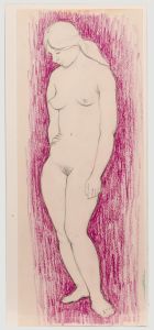 E.P. Clapholt - Mid 20th Century Pastel, Nude in Purple