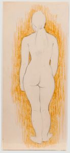 E.P. Clapholt - Mid 20th Century Pastel, Nude in Yellow