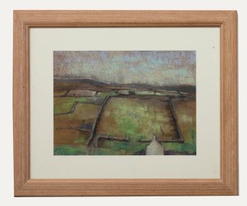 W.F - Framed 20th Century Pastel, The Big Field
