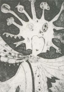 Patricia Johnstone (1944-2023) - Contemporary Etching, Modern Day Queen II