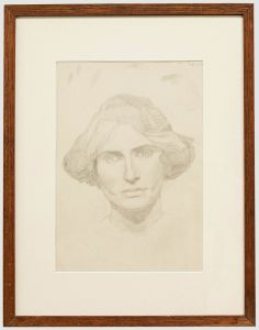 Lorna Bing (1897-1993) - 1920 Graphite Drawing, Woman with Short Cropped Hair