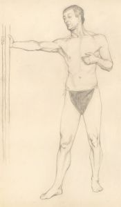 Lorna Bing (1897-1993) - 1920 Graphite Drawing, Standing Male II