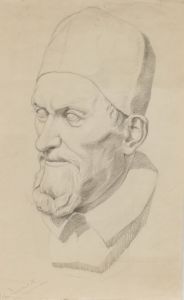 William Kerry - Early 20th Century Graphite Drawing, Pope Innocent X