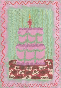 Jemma Jamie - Contemporary Gouache, The Birthday Cake