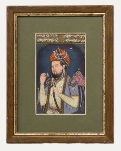Indian Miniature 20th Century Gouache - Prince