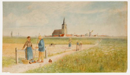 Dutch School - 19th Century Watercolour, Dutch Landscape