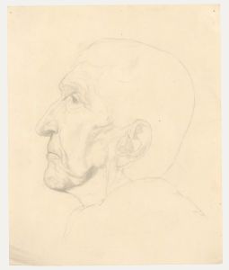 William Henry Ladd - 1912 Graphite Drawing, Man in Profile