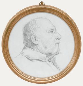 William Henry Ladd - 20th Century Graphite Drawing, Bearded Man in Profile
