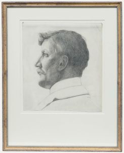 William Henry Ladd - 1912 Graphite Drawing, Portrait of a Gentleman in Profile