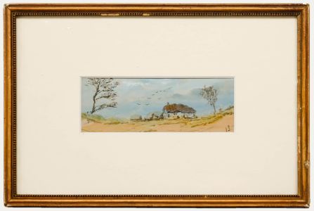 I.S - 19th Century Watercolour, The Little Cottage