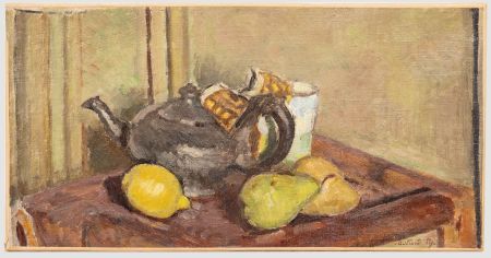 Bertrand Py (1895-1973) - Mid 20th Century Oil, Teapot and Fruit