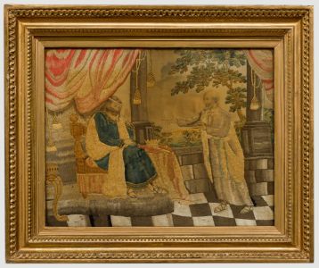 19th Century Embroidery - Elijah Denouncing Ahab