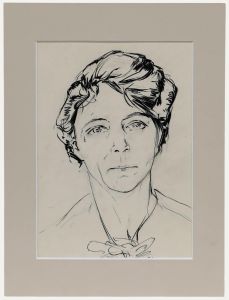 Belgian School Early 20th Century Pen and Ink Drawing - Portrait of a Lady