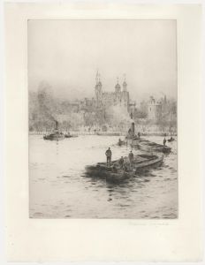 Rowland Langmaid RA (1897-1956) - Early 20th Century Etching, Tower of London