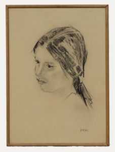 Jean Dulac (1902-1968) - Framed Mid 20th Century Charcoal Drawing, L'enfant