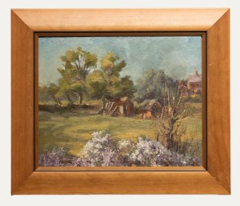 June Bevan (b.1927) - 20th Century Oil, End of the Artist's Garden