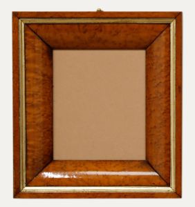 Exquisite Late 19th Century Burr Maple Frame with Cushion Profile