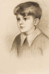 G. Querville - Early 20th Century Graphite Drawing, Study of a Boy