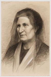 G. Querville - Early 20th Century Graphite Drawing, The Widow