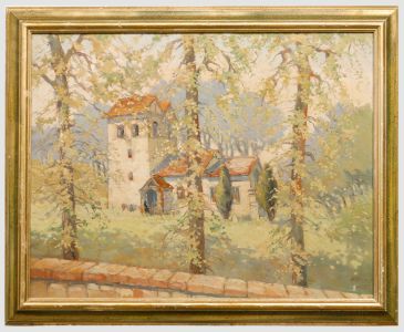 H. T. Camp - Framed Mid 20th Century Oil, Fingest Church