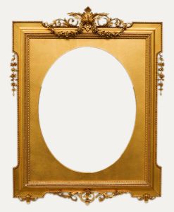 Water Gilded Late 19th Century Picture Frame - Ornate Floral Ornamentation