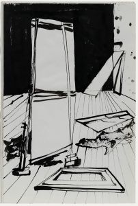 Charlotte Heister (1921-1998) - Mid 20th Century India Ink, Backdrops