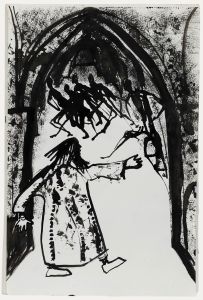 Charlotte Heister (1921-1998) - Mid 20th Century India Ink, Scramble