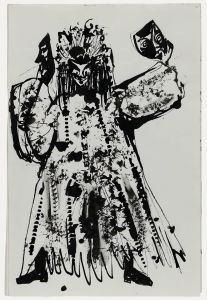 Charlotte Heister (1921-1998) - Mid 20th Century India Ink, Mask