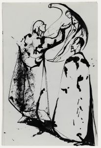 Charlotte Heister (1921-1998) - Mid 20th Century India Ink, The Circle