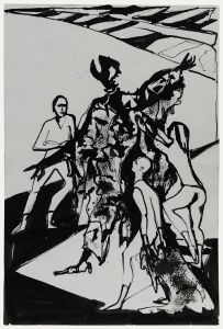 Charlotte Heister (1921-1998) - Mid 20th Century India Ink, Adoration