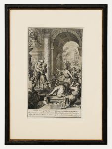 Dutch Bible Scenes - 18th Century Engraving, Joseph Reveals Himself