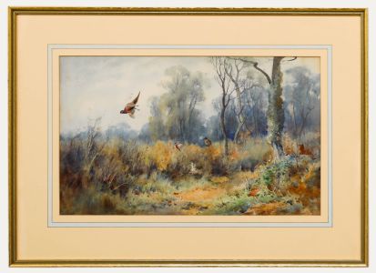 Henry John Sylvester Stannard RBA (1870-1951) - Watercolour, Flushing Pheasants