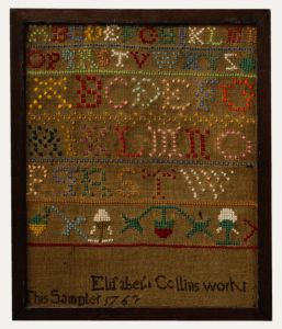 Elizabeth Collins, George III 1767 Sampler