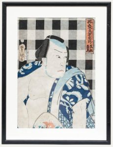 Utagawa Kunisada (1786-1865) - Framed Japanese Woodblock, A Popular Man