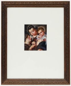 After Guercino - 1825 Watercolour, Mystic Marriage of St Catherine