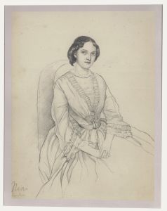 Charlotte Berlichingen - Mid 19th Century Graphite Drawing, Nini