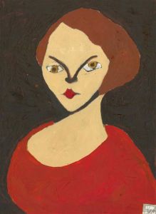 Ben Carrivick - Contemporary Oil, Lady in Red
