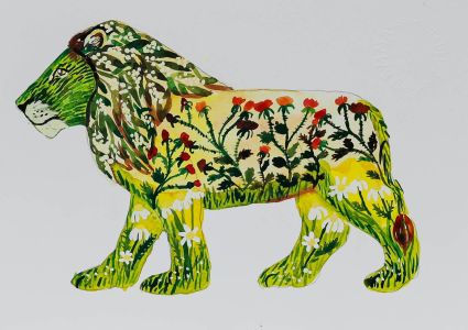Jemma Jamie - 2025 Watercolour, Flora Lion I