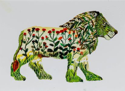 Jemma Jamie - 2025 Watercolour, Flora Lion II