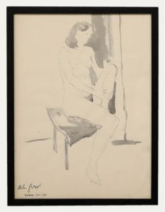 Anton Gold (1914-1970) - Mid 20th Century Watercolour, Seated Nude