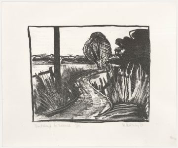 Marion Kallauka (b.1949) - 1982 Monotype, Winding Path