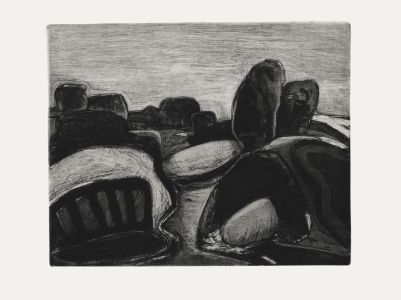 Marion Kallauka (b.1949) - 1989 Etching, Steinige Sandschafs