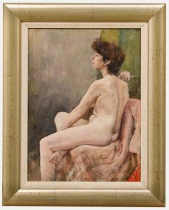 George Weissbort (1928-2013) - Framed 20th Century Oil, Nude in Profile