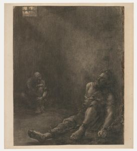Early 20th Century Charcoal Drawing - The Imprisonment of Stepan Razin