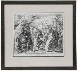 Nicolas Chaperon (1612-1656) After Raphael - Engraving, Moses Strikes the Rock