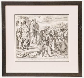 Nicolas Chaperon (1612-1656) After Raphael - Engraving, The Ten Commandments