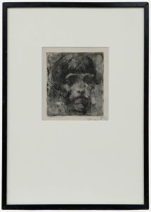 Georges Higuet (1892-1958) - Early 20th Century Mezzotint, Melancholy Girl