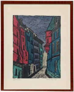 Katja M. Sorg (1921-2020) - 1964 Woodcut, Hôtel de Sens