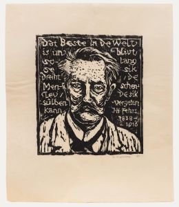M. Karstens - 20th Century Woodcut, The Artist In Situ