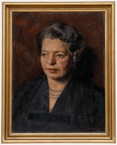 George Weissbort (1928-2013) - 1957 Oil, Lady with Pearls
